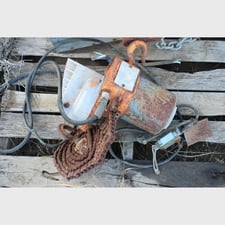 0.5 Ton, Yale #1/2K17FMG3, rollet type midget king chain hoist, hook mount, 440 V., 3-phase