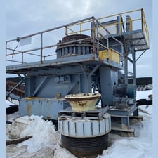 Telsmith #367S (D Series), Gyrasphere cone crusher, 60 HP @ 1185 RPM, Baldor-Reliance TEFC Motor