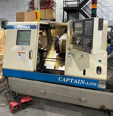 Okuma #Captain-L370, CNC Lathe, 20.8" swing, 20.47" machining length, 10" chuck, 1.9" bar, 14.5" turning