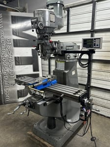 Bridgeport #2-J, vertical milling machine, 9" x42" table, refurbished, 2 HP, power feed, 1-shot lube, Fagor
