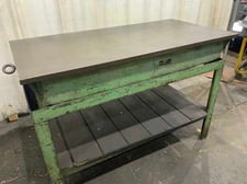 30" x 60" x 1" Petrus, steel surface plate, 41" height on stand