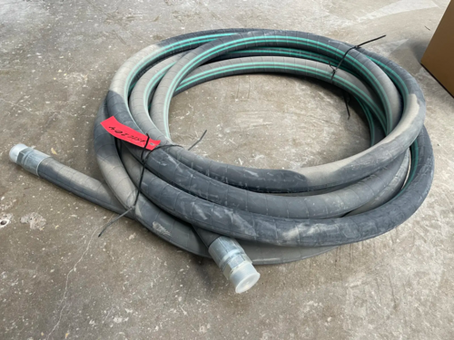 Parker #7262, Ammonia Transfer Hose with Fittings, 1-1/2" x 25' (2 available)
