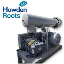 1006 cfm, 8.25 psi, Howden Roots #616-RAM-LB, rotary lobe PD blower package, 100 HP, 460 V., 3-phase (5