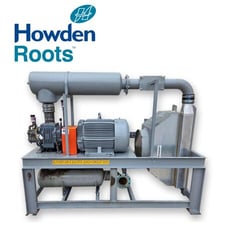 Howden Roots #409-RAM-JH-GAS-LB, rotary lobe PD blower package, 100 HP, 460 V., 3-phase (3 available)