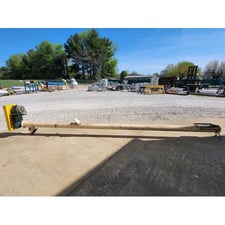 6" diameter x 18.5' long, Mild Steel tubular screw conveyor, 45&deg; incline, 116 RPM, 3 HP, 230/460 V., 3-phase