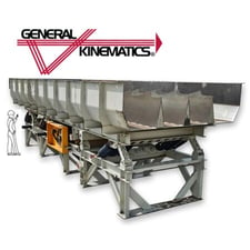 108" wide x 25' long, General Kinematics #SCRT, Syncro-Coil vibratory bulk processing conveyor, 20 HP