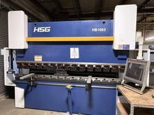100 Ton, HSG #HB1003, hydraulic press brake, 10' overall, 8" stroke, 16" throat, 18" open height, 2023