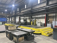Komatsu #TFPV6084, CNC plasma cutting table, 58' x10' table, 702.2" X, 136" Y, 13.4" Z, 300 amps., Donaldson