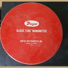 Manometer, Dwyer #1211-120, slack tube, 60-0-60" range (2 available)