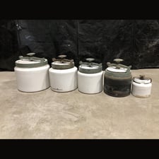 Ceramic Grinding Jars, assorted sizes, 1.5-3.3 gallon capacity (5 available)