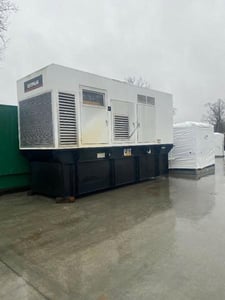 750 KW Caterpillar #3412, diesel generator set, sound attenuated enclosure, base fuel tank, 208 hours