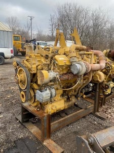 Caterpillar #3412E, diesel engine, complete running takeout of Cat 775E haul truck