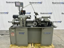 Sharp #GCT1118H, high precision toolroom lathe with AcuRite digital read out, 11" swing, 6" swing over cross