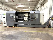 DMC #DL-55L, CNC Lathe, 30.5" swing, 89.17" machining length, 24.8" turning diameter, 21" chuck, 6.3" bar, 50