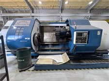 Explorer #SA45-V22/2200, CNC lathe, 45" swing, 21.06" bore, 86" centers, 50 HP, 300 RPM, A2-28, Fanuc