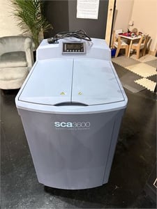PADT #SCA3600, turntable parts washer, 27 gallon tank, 16" x 16" x 14" basket, 3400W heater, 230VAC, 2018