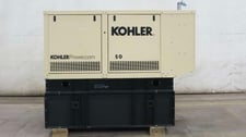 50 KW Kohler #KG50, Natural gas / propane generator set, 120/240 Volts, 103 HP at 1800 RPM, KG6208 6.2L
