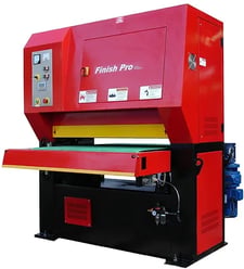 25" x 60" GMC #FP-2560, belt sander, 8" contact roll, 37" passline, 8-40 FPM, variable speed conveyor, 1100