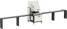 20" Oz Machine #SPICA, V-Notch Saw, Dual Blade, hydro-pneumatic cutter, vertical clamps, 4HP 2900 RPM, 90&deg;