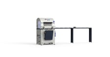 28" Oz Machine #Meteor-700, Automatic Upcut Miter Saw, hydro-pneumatic cutter, dust vacuuming system, 5.5 HP