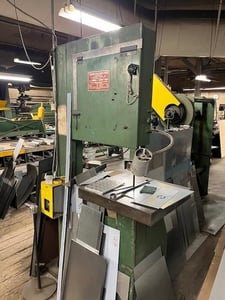 Connecticut #A24F, Vertical Friction Band Saw, 24" throat, 1965