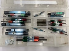 Thread Plug Gage Set, Go NOGO, 8-32 UNC Through 1/4-20 UNC and Assorted Sizes, Mixed Lot