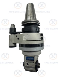 BIG Daishowa #BCV50-AG90/NBS10-215, Right Angle Head, CAT50, NBS10 Collet Chuck Output, 6,000 RPM Max, Radial