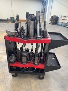 Mixed CAT50 Tooling Lot with Cart (2 available)