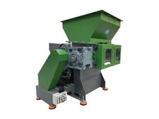 Mizar #SSH-M1, Single Shaft Shredder, 47 HP, 13.8" Rotor diameter x 24.4" L, (24+18) Blades 2" x 2", Siemens