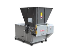 Genox #V800, Single Shaft Shredder, 59" x 56" Hopper Opening, 15.75" Rotor diameter, 50 HP, Siemens PLC