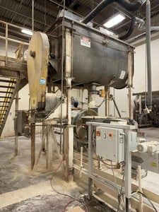 135 cu.ft. J.H. Day, Stainless Steel Double Spiral Ribbon Blender, top cover, 30 HP explosion proof motor