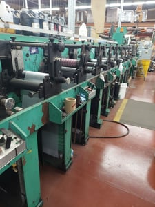 10" Rotopress, Flexo Press, 9 color, 3 die stations, lamination, slitting, sheeting, 2002