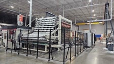 108" Universal Tissue Technology, BRT/KRT rewinding line, 4-lane orbital log saw, 400 MPM, 2016