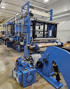 72" Retroflex, 2-color flexo printing press, 1000 FPM, 60" max roll diameter, Accuweb guiding, 2023