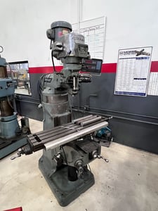Bridgeport #2, vertical knee mill, 9" x 42" table, 2 HP, 4,200 RPM, Accu-Rite III XY digital read out, 4"
