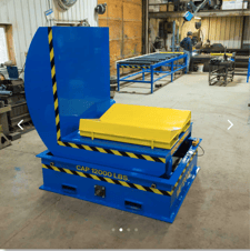 30,000 lb. Coilquip #MU30000V80, mechanical coil upender, 80" outside dimension, 60" x 68" deck, 3 HP