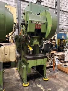 60 Ton, Bliss #C-60, flywheel OBI press, 4" stroke, 14.25" Shut Height, 3" adj., 100 SPM, 1968