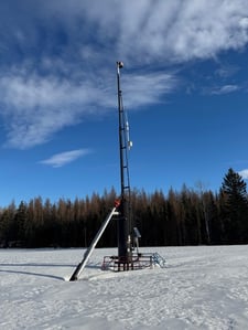 4" x 40' Tornado Self Supported Flare Stack, 4" 150 RF Inlet, Integral 24" x 10' KO, 2006