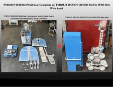 Tyrolit #WSE1621, Wall Saw, w/ Motor, Blade Guard, Controller w/ Remote & Track, 20 kW, 400-480 V., 50/60