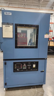 38" width x 38" D x 38" H Russells #GD-32-5-WC, environmental chamber, 32 cu.ft., -32° to 180°, water cooled