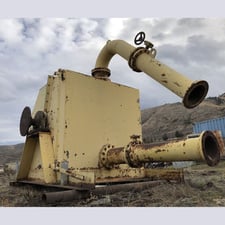 Hydro Plant, 48" dia. pitch turbine, 10" dia. dual feed, butterfly valves, 4" nozzles, 6 ft. cube enclosure