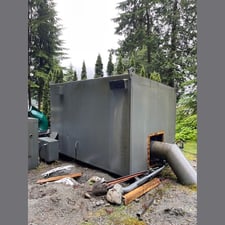 55 KW Canyon Industries #A208990001, crossflow turbine hydro plant, 1200 RPM, 277/480 & 139/240 Volts