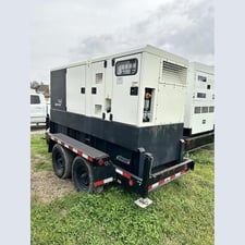 120 KW Atlas Copco #QAS150 iT4, portable diesel generator, sound attenuated, trailer mtd, Leroy Somer gen