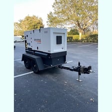 38 KW Generac-Magnum #MMG45IF4, portable diesel generator, prime, trailer mtd, 100 gal tank, 11,902 hours