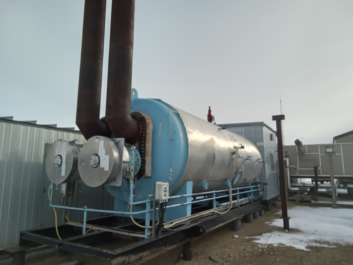 96" x 25' Horizontal Heater Treater, 50 psi