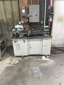 10" x 36" Rockwell #25-700, Cabinet Metal Lathe, under drive motor