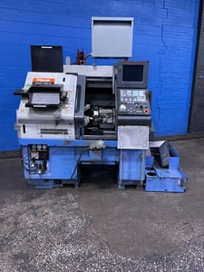 Mazak #QT-10, CNC lathe, 22 KVA, Mazatrol T Plus control, chip conveyor, 1997