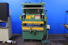 70 Ton, Betenbender #4-70, hydraulic press brake, 4' overall, 40-1/2" between housing, 6" stroke, 8" throat