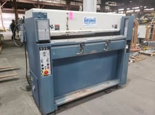 25 Ton, Atom #S-325, travelling head, hydraulic clicker press, 63" x23" head, 13.75 stroke, 15.75" daylight
