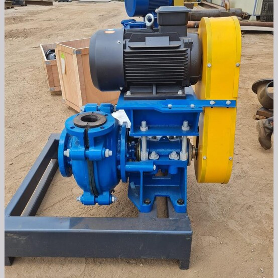 Slurry Pump/Gravel Pump, 4" suction x 3" discharge, 20 HP motor, 1460 RPM, rubber impeller, 330/660 Volt